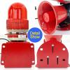 110db Industrial Siren Alarm Sound and Light Alarm Horn Strobe Flashing Air Raid Siren Outdoor&Indoor Siren Safety Alarm Horn Waterproof (AC 110V) view 4