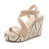 ZBYY Women Espadrille Wedge Sandal,Open Toe Buckle Ankle Strap Platform Wedge Sandals Dress Sexy Wedding Shoes view 1