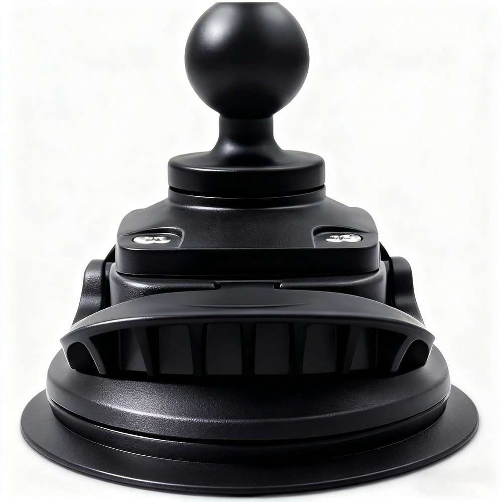 Strg Suction Cup Mount with 1'' Ball, Ball Mount with Suction Cup Base Compatible with RAM Mount and All 1 Inch/B Size/ 25mm Ball Double Socket Arms