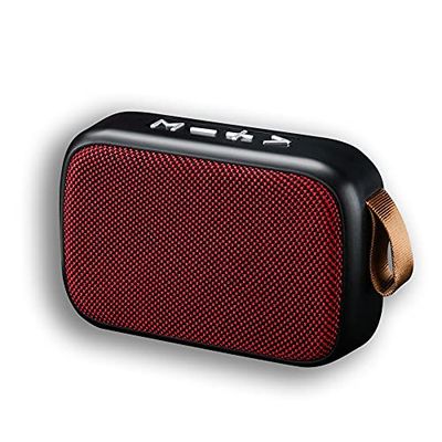 Tek Styz Speaker Compatible with BlackBerry DTEK50 Fabric Design 3W Playtime 6H Indoor, Outdoor Travel (RED)