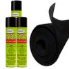 12FT x 45" Black Carpet ROLL + 3 CANS of 777 Glue for Polymat Series 35 Latex Backed-Carpet view 1