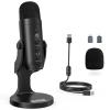 ZealSound Podcast Microphone for PC, Noise Cancellation USB Mic with Gain, Volume Adjustment & Mute Button, Monitoring & Echo, for YouTube, TikTok, Podcasting, Streaming, iPhone, iPad, Android, Mac view 1
