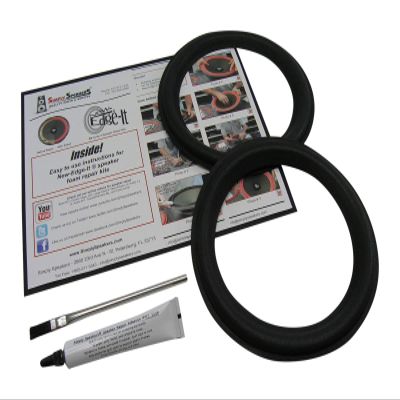 8" Filled Fillet Foam Speaker Repair OD: 7.6875", Roll OD: 7.125", Cone: 6", ID: 5.4375" Kit FSK-828 (Pair)