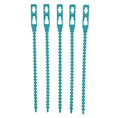 4 Set 200pcs Garden Straps Stake Electrical Cable Ties Green Plants Zipper Tie Gardening Ties Reusable Cable Ties Cable Straps Vine Binding Wire European and American