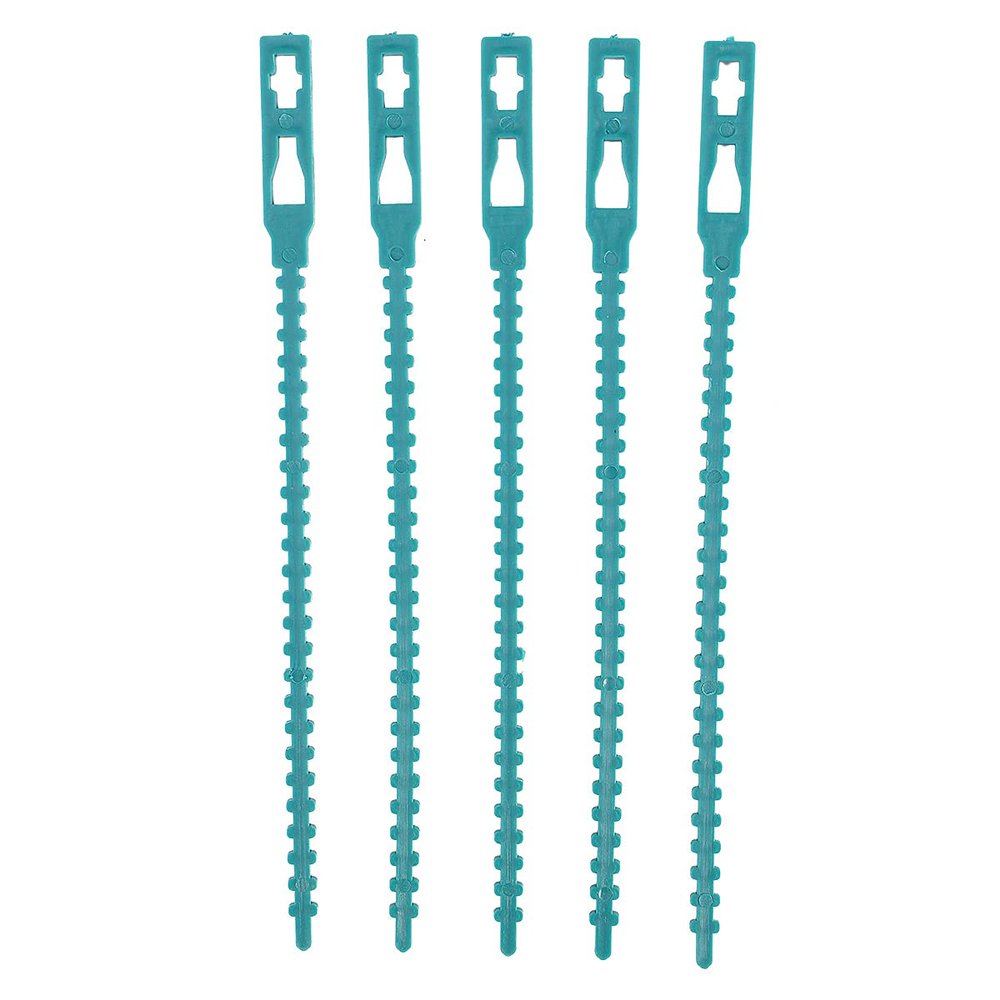 4 Set 200pcs Garden Straps Stake Electrical Cable Ties Green Plants Zipper Tie Gardening Ties Reusable Cable Ties Cable Straps Vine Binding Wire European and American