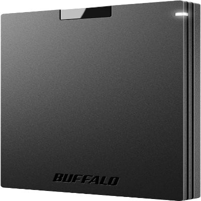 BUFFALO External SSD 500GB - Compatible with PS4 / PS5 / Windows/Mac - USB-C - USB-A - USB 3.2 - External Solid State Drive - SSD-PG500U3B