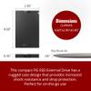 BUFFALO External SSD 500GB - Compatible with PS4 / PS5 / Windows/Mac - USB-C - USB-A - USB 3.2 - External Solid State Drive - SSD-PG500U3B view 3