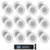 Rockville RCS180-6 Bundle: 180-Watt 6-Zone 70V Commercial Amplifier with Bluetooth, (12) Pair MC80 8 in Metal Ceiling Speakers for Office/Bar, 13-Items view 1