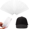 Gejoy Hat Sweat Liner Sweat Protector Disposable Cap Sweatband Shields Absorbing Pad for Women Men Golf Baseball Cap Hard Hat(White,20 Pieces) view 1