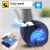 GREENCYCLE Compatible for Dymo LT 91335 (S0721650) Plastic Label Tape Refills Black on Blue 12mm 1/2" X 4m 13 ft Self-Adhesive Label Maker Tape for LetraTag LT-100T LT-100H QX50 2000 XR, 50 Pack view 2
