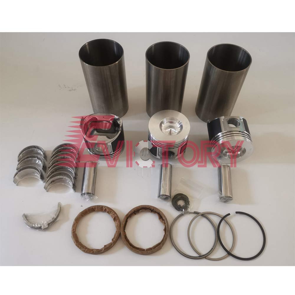 For Yanmar 3TNE84 3D84E-3 overhaul kit piston liner bearing gasket valve pump rod