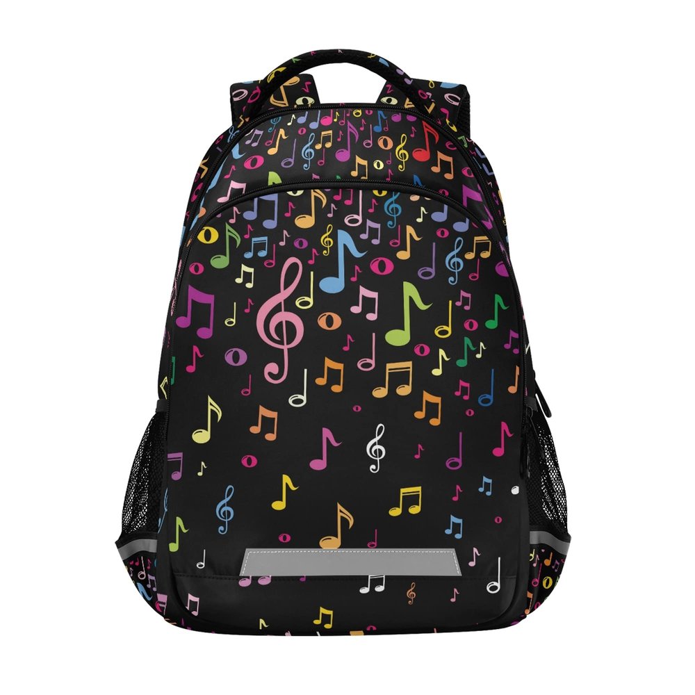 ALAZA Rainbow Music Notes Musical Backpack Purse for Women Men Personalized Laptop Notebook Tablet School Bag Stylish Casual Daypack, 13 14 15.6 inch