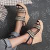 ZBYY Sandals for Women with Heels,Fashion Wedge Platform Slide On Sandal Open Toe Dress Summer Casual Slippers Shoes view 3