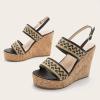 ZBYY Sandals for Women with Heels,Fashion Wedge Platform Slide On Sandal Open Toe Dress Summer Casual Slippers Shoes view 4