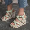 ZBYY Women Chunky Platform Wedge Sandal Strappy Espadrilles Slingback Wedges Sandals Ankle Strap Summer Comfort Sandal view 2