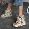 ZBYY Women Chunky Platform Wedge Sandal Strappy Espadrilles Slingback Wedges Sandals Ankle Strap Summer Comfort Sandal view 3