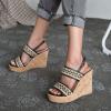 ZBYY Sandals for Women with Heels,Fashion Wedge Platform Slide On Sandal Open Toe Dress Summer Casual Slippers Shoes view 2