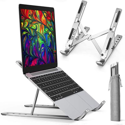PRO Stand Compatible with Samsung Galaxy Tab A7 10.4 (2020) Durable Adjustable Desktop Holder, Portable, up to 21" Screens and 50 pounds! [Silver]