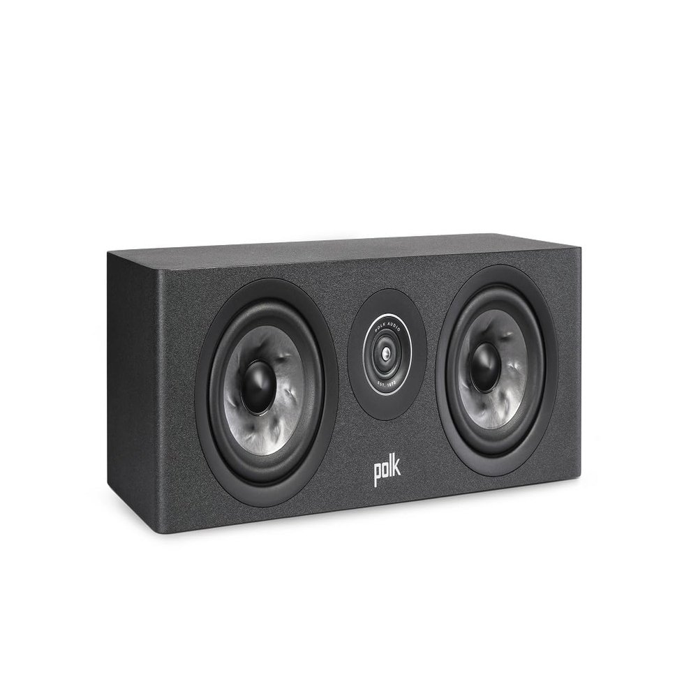 Polk Audio Reserve Series R300 Compact Center Channel Speakers for Home Theater, Dynamic Audio, 1" Pinnacle Ring Tweeter & Dual 5.25" Turbine Cone Woofers, Hi-Res Certified, Wall Mountable, Black