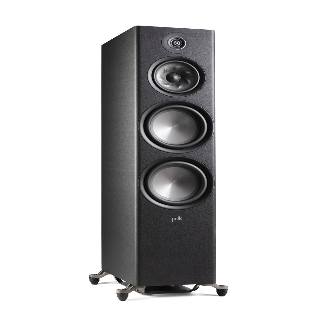 Polk Audio Reserve Series R700 Tower Speaker, 1" Tweeter, 6.5" Woofers & Dual 8" Long-Throw Drivers, Hi-Res Certified, Dolby Atmos & IMAX Enhanced for Dynamic Home Theater Audio, Black