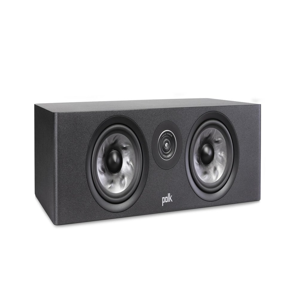 Polk Audio Reserve Series R400 Large Center Channel Loudspeaker,1" Pinnacle Ring Tweeter, Dual 6.5" Turbine Cone Woofers, Hi-Res, Dolby Atmos,IMAX, For Home Theater Sound System, Wall Mountable, Black