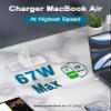 Charger for MacBook Air MacBook Pro 13 14 15 16 inch 2024 2023 2022 2021 2020 2019, M1 M2 M3, iPad Pro Air Mini, iPhone 15 Pro Max Plus, 67W Dual Port USB C Power Adapter, 6.6FT USB-C Charging Cable view 2
