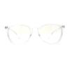 SA106 Hipster Rectangle Plastic Keyhole Blue Light Filtering Computer Glasses Clear view 1