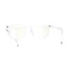 SA106 Hipster Rectangle Plastic Keyhole Blue Light Filtering Computer Glasses Clear view 4