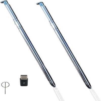 2 Pack Light Blue Stylus Pen for LG Stylo 6 Replacement Q730 6.8" Q730AM Q730TM Q730MM Q730NM with Card Eject Pin + Type-C Adapter