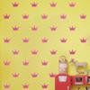 20PCS Crown Mirror Wall Stickers, Princess Baby Room Wall Decor Mirror Wall Sticker for Kids Rooms, Mirror Crown Wall Decal (Rose Red, Vinyl PVC Material) view 1