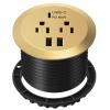 TOPGREENER GaN Desk Grommet with 65W PD for MacBook, Desktop Power Grommet with 1 Fast Charging USB-C Port, 2 USB-A Ports and Duplex Receptacles, TTRP48APD60-GD, Gold view 1