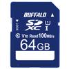 Buffalo SD Card 64GB 100MB/s UHS-1 Speed Class 1 Supports VideoSpeedClass 10 IPX7 Full HD Data Recovery Service RSDC-064U11HA/N view 1
