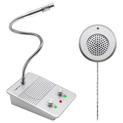 CallToU Window Speaker Intercom System,Anti-Interference Intercommunication Talk Through Glass Window,Intercom System for Business,Bank,Office,Hospital,Counter,Store,Station,Medical Center