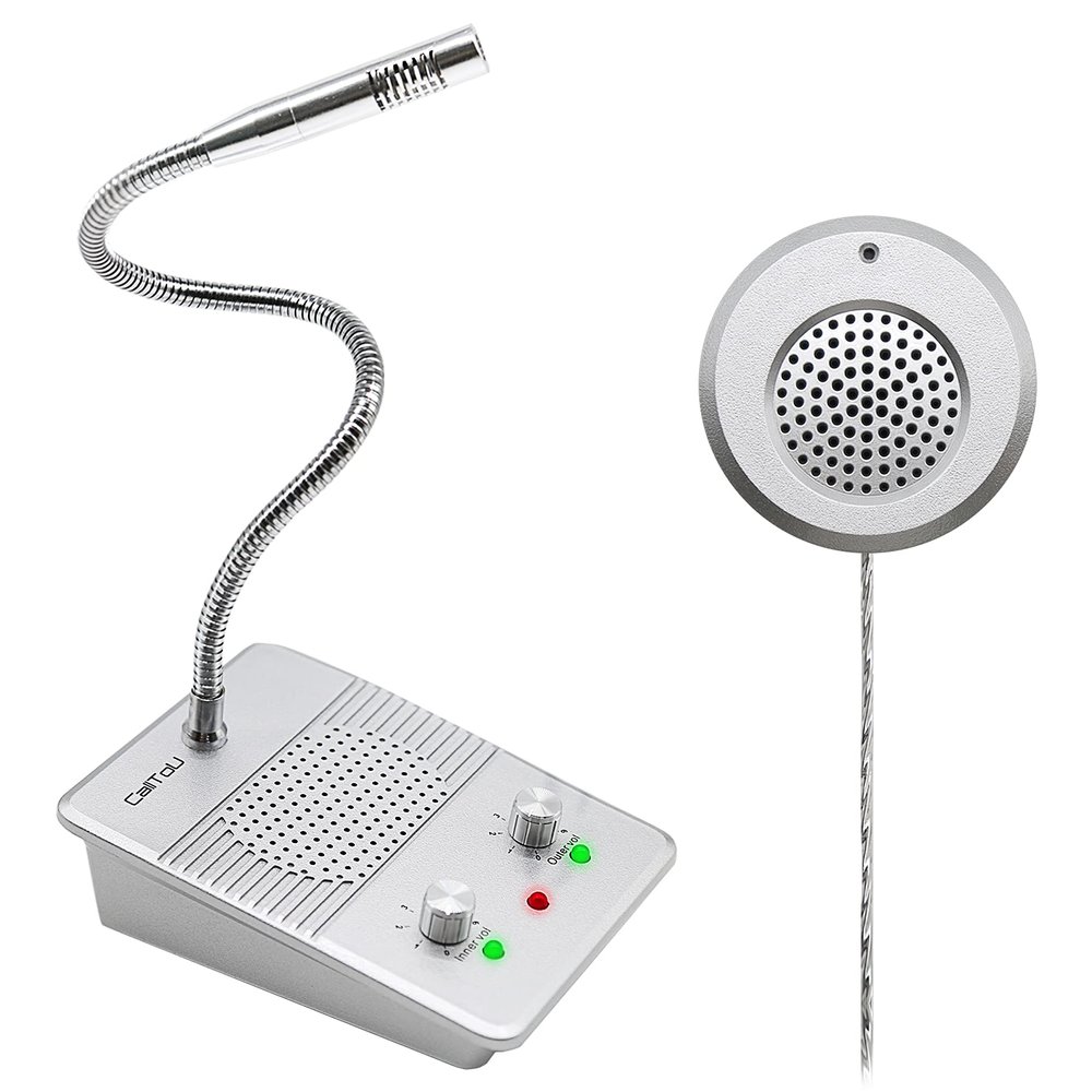CallToU Window Speaker Intercom System,Anti-Interference Intercommunication Talk Through Glass Window,Intercom System for Business,Bank,Office,Hospital,Counter,Store,Station,Medical Center