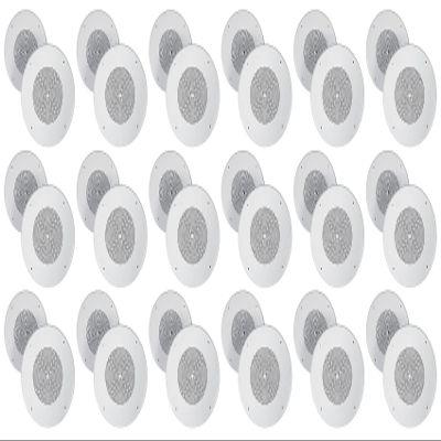 Rockville (36) MC80 Metal 8" 70 Volt Commercial Background PA Ceiling Speakers