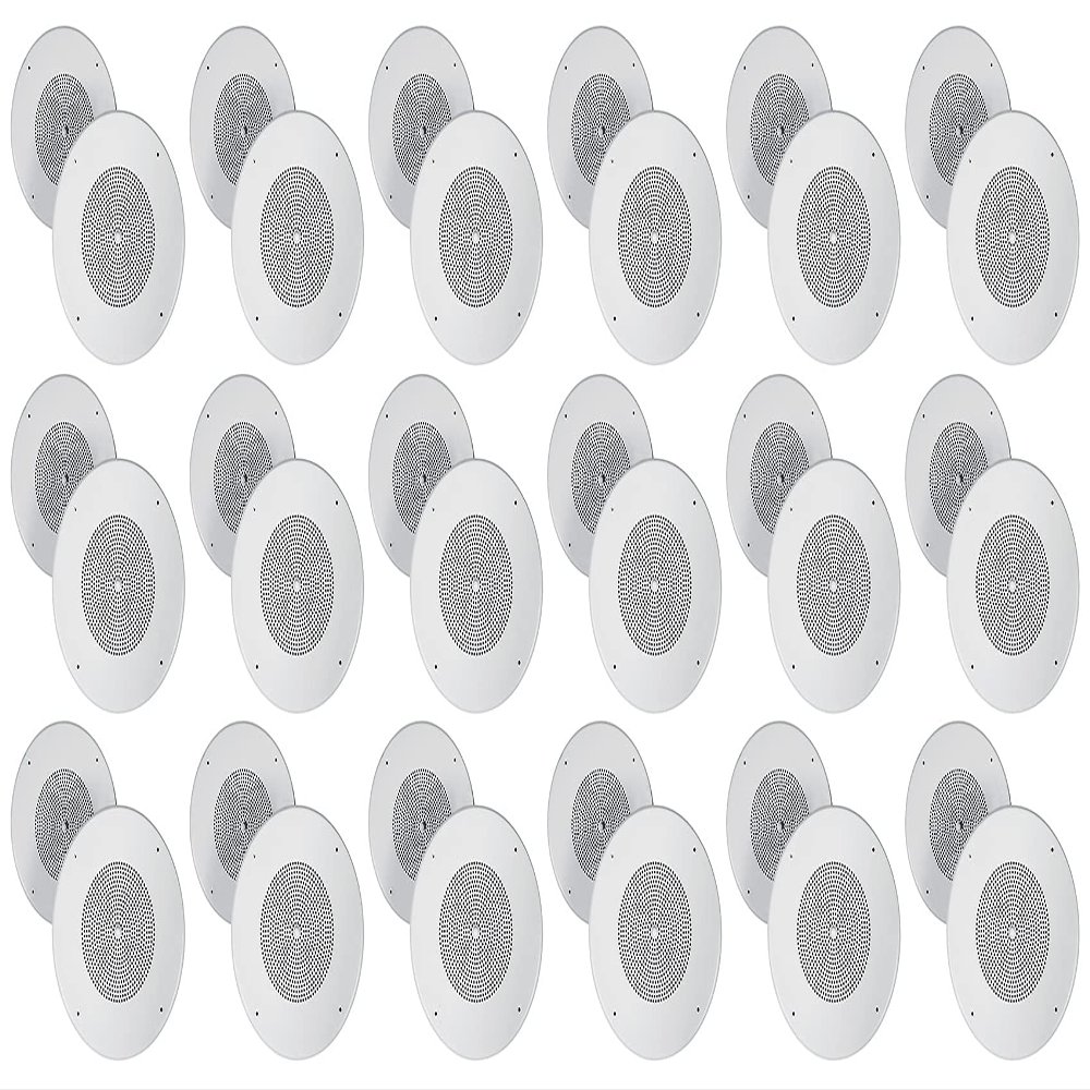 Rockville (36) MC80 Metal 8" 70 Volt Commercial Background PA Ceiling Speakers