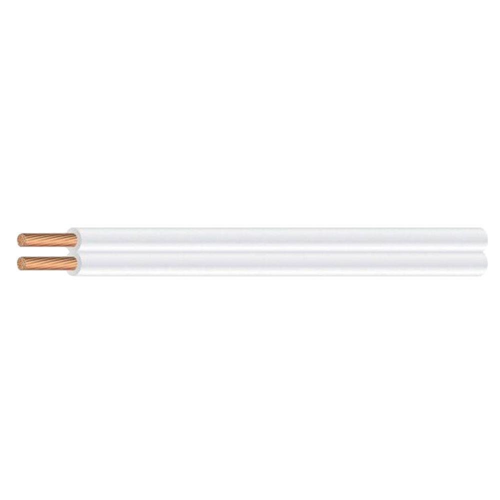 Southwire 49909540 10 ft. 18/2 White Stranded CU SPT-1 Lamp Wire