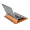 Moshi Muse Laptop Sleeve with Folding Stand for 13" MacBook/Laptop, Ergonomic 15-Degree Convertible Stand, Vegan Leather, Zipper-Less Magnetic Design, Microfiber Inner Lining, Caramel Brown view 1