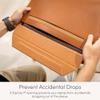Moshi Muse Laptop Sleeve with Folding Stand for 13" MacBook/Laptop, Ergonomic 15-Degree Convertible Stand, Vegan Leather, Zipper-Less Magnetic Design, Microfiber Inner Lining, Caramel Brown view 4