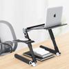 Side End Table Adjustable Laptop Stand , Laptop Desk with Mouse Pad, Ergonomic Cozy Desk Foldable Aluminum Laptop Table Stand Adjustable Riser for Bed & Sofa for Living Room Bedroom ( Color : Table ) view 2