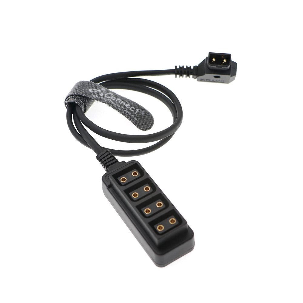 AConnect Cable-Splitter-Dtap-Steadicam-BMPCC for ARRI RED Cameras TILTA Steadicam IDX Battery D-tap Male to 4 Port dtap Female Splitter Power Cable Flexible 27in|70cm