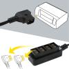 AConnect Cable-Splitter-Dtap-Steadicam-BMPCC for ARRI RED Cameras TILTA Steadicam IDX Battery D-tap Male to 4 Port dtap Female Splitter Power Cable Flexible 27in|70cm view 2