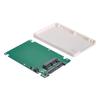 NFHK 1.8" Micro SATA 16pin SSD to 2.5" SATA 22pin 7+15 Hard Disk case Enclosure White 7mm Height view 1