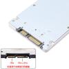 NFHK 1.8" Micro SATA 16pin SSD to 2.5" SATA 22pin 7+15 Hard Disk case Enclosure White 7mm Height view 2