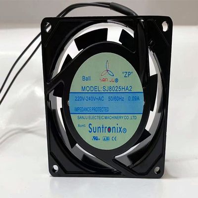 SJ8025HA2 SAN JU 80mm AC axial Fan, 220/240V 0.09A 8025 Electric Cabinet Fan