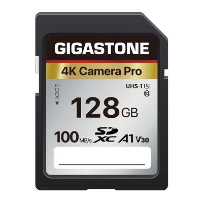 5-Years Data RecoveryGIGASTONE 128GB SD Card, 4K Camera Pro, A1 V30 SDXC Memory Card 4K UHD Video Compatible with Canon Digital Camera, with 1 Mini Cases