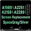 13.3" Screen Replacement for MacBook Pro A2159 A2289 A1989 A2251 EMC 3214 EMC 3358 EMC 3348 EMC 3456 EMC 3301 True Tone 2018 2019 2020 Retina LCD Display Assembly Kit(Space Gray) view 1