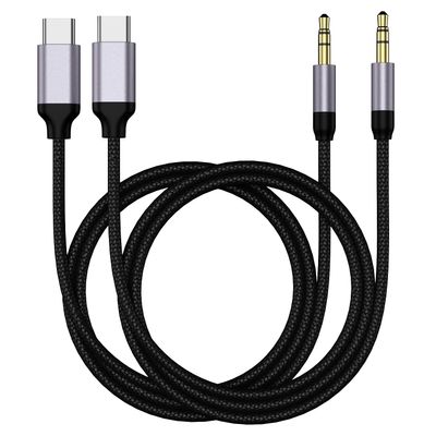 Aux to USB C, 2Pack 3.28ft USB C to 3.5mm Audio Aux Jack CableCar Stereo Cord Compatible for iPhone 16 Pro Max 15 Pro Max, Samsung Galaxy S24 S23 S22 S21 Note 20, Pixel 4 5 XL, iPad Pro