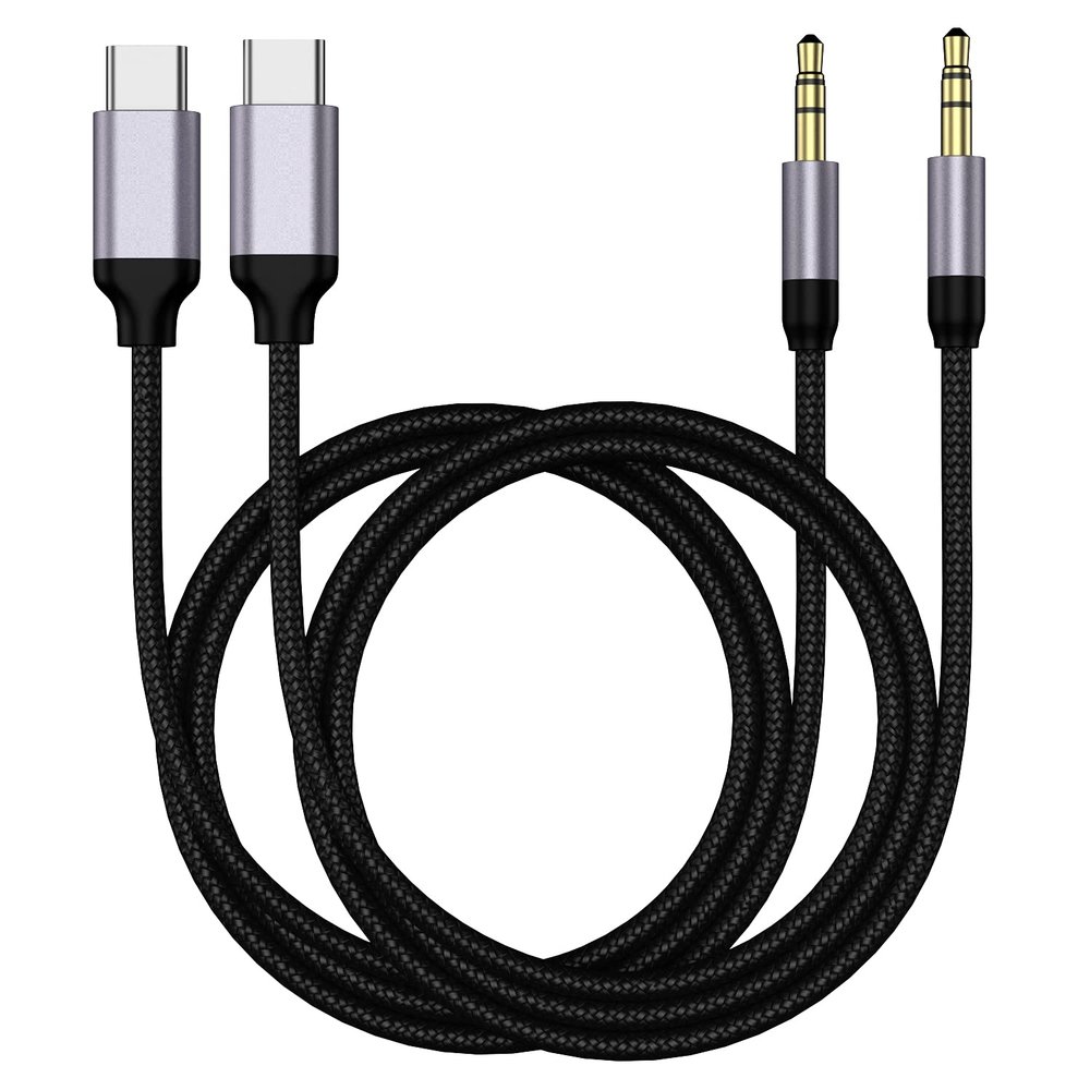 Aux to USB C, 2Pack 3.28ft USB C to 3.5mm Audio Aux Jack CableCar Stereo Cord Compatible for iPhone 16 Pro Max 15 Pro Max, Samsung Galaxy S24 S23 S22 S21 Note 20, Pixel 4 5 XL, iPad Pro