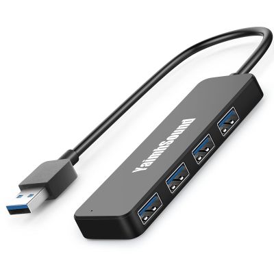 4-Port USB Hub 3.0, YaimhSound USB Splitter for Laptop, Keyboard and Mouse Adapter for Dell, Asus, HP, MacBook Air, Surface Pro, Acer, Xbox, Flash Drive, HDD, Console, Printer, Camera
